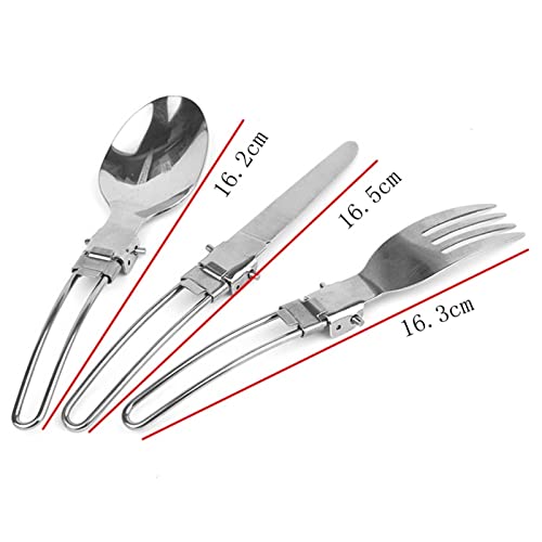 Non-Stick Camping Cookware Set with Folding Utensils