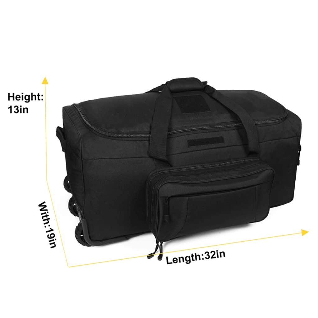 124L Large Capacity Rolling Duffel Bag for Camping & Travel