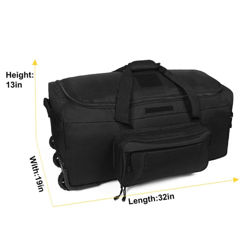124L Large Capacity Rolling Duffel Bag for Camping & Travel