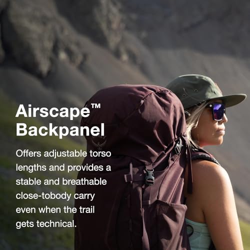 58L Women's Hiking Backpack with Rain Cover