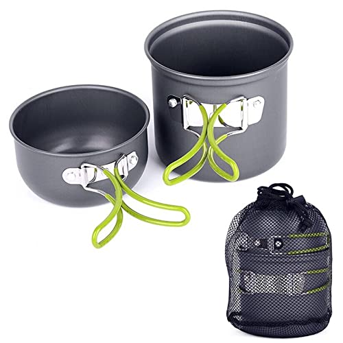 Non-Stick Camping Cookware Set with Folding Utensils