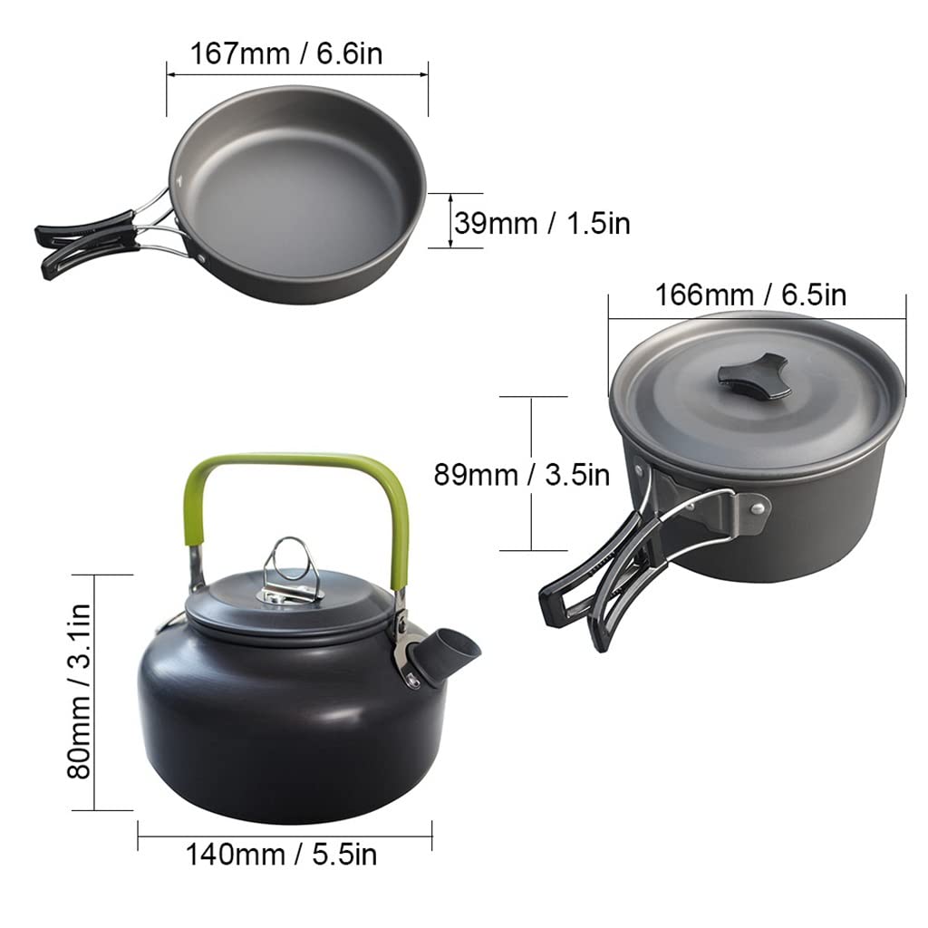 Foldable Camping Cookware Set with Utensils