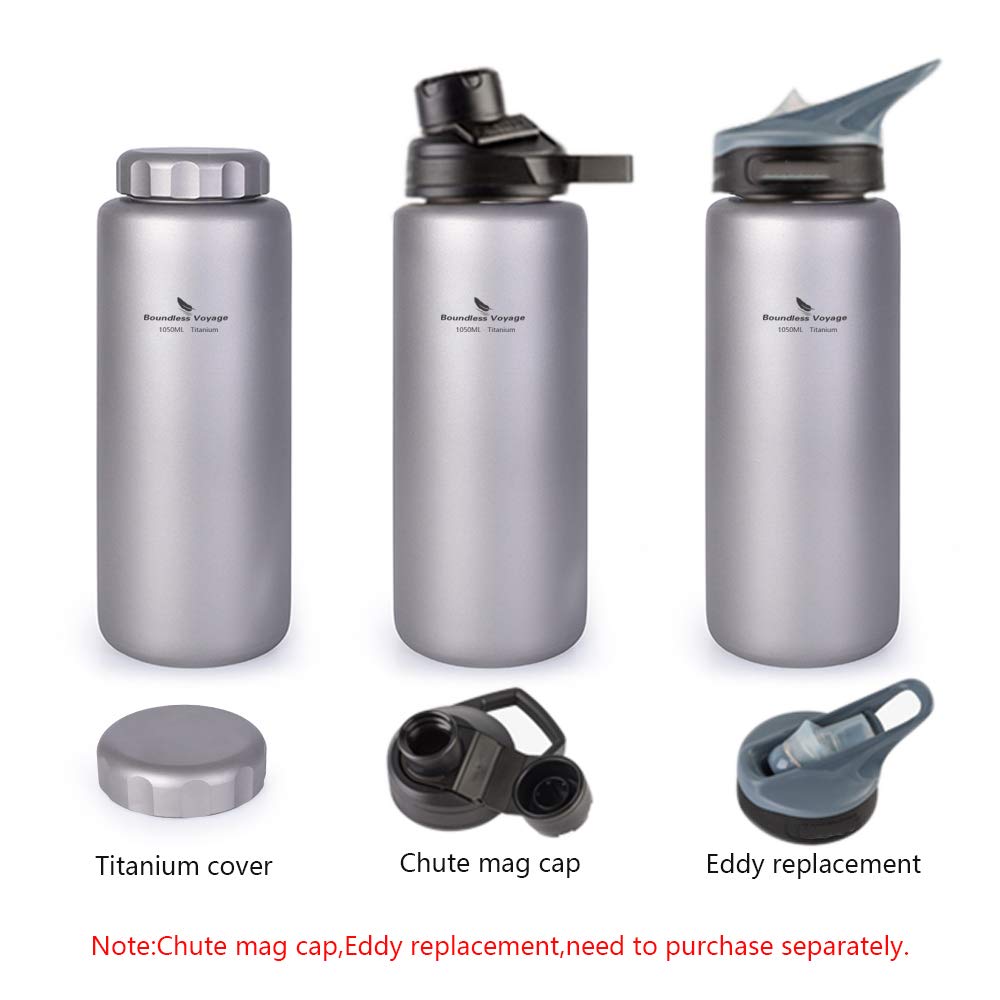 Boundless Voyage Titanium Water Bottle 1050ml Outdoor Sports Flask T-3005D