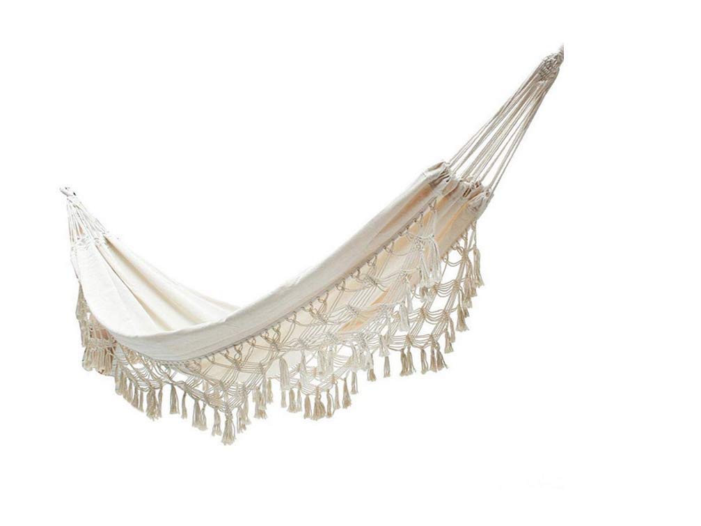 Cotton Double Hammock Swing Chair with Tassels