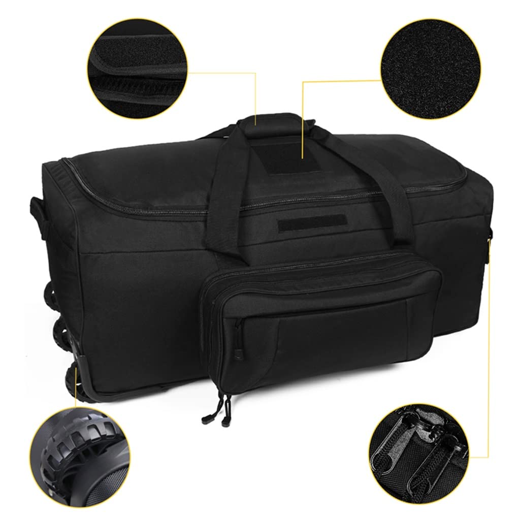 124L Large Capacity Rolling Duffel Bag for Camping & Travel
