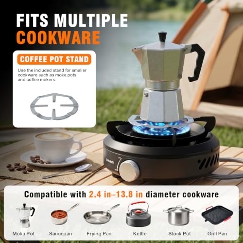 Portable Camping Stove, Powerful 3-Ring Burner, 20,500 BTU Camp Stove