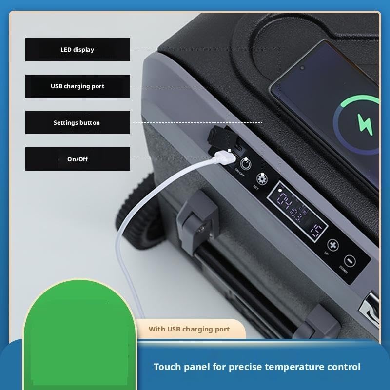 VLVWOGHNCZ Outdoor Mini Fridge Portable Car Fridge, 40/50/60L