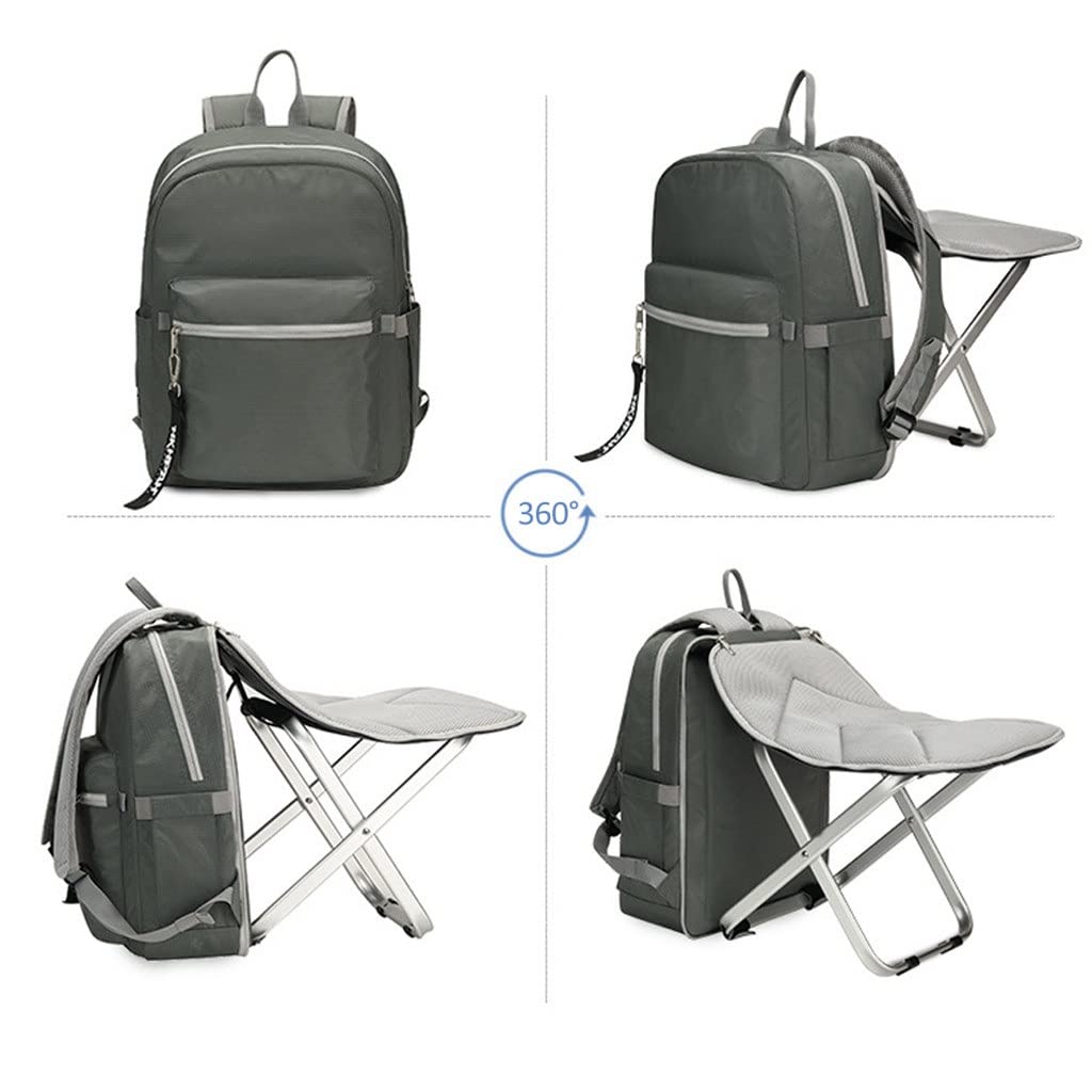 3-Pack Folding Camping Chair Backpack Stool Set