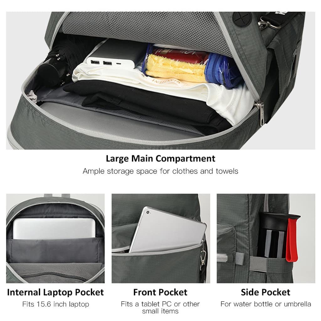 3-Pack Folding Camping Chair Backpack Stool Set