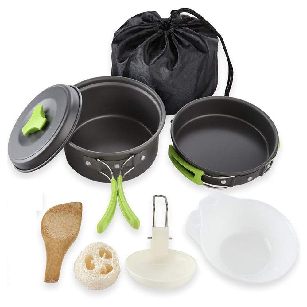 2-Person Camping Cookware Set with Storage Bag