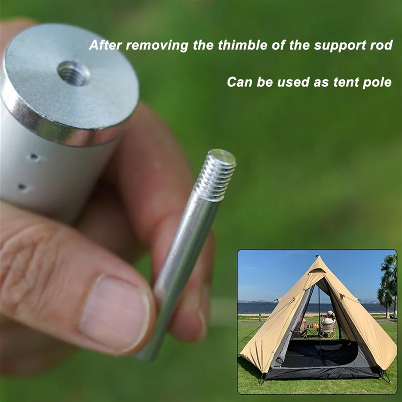 Adjustable Aluminum Tarp & Canopy Support Pole Kit