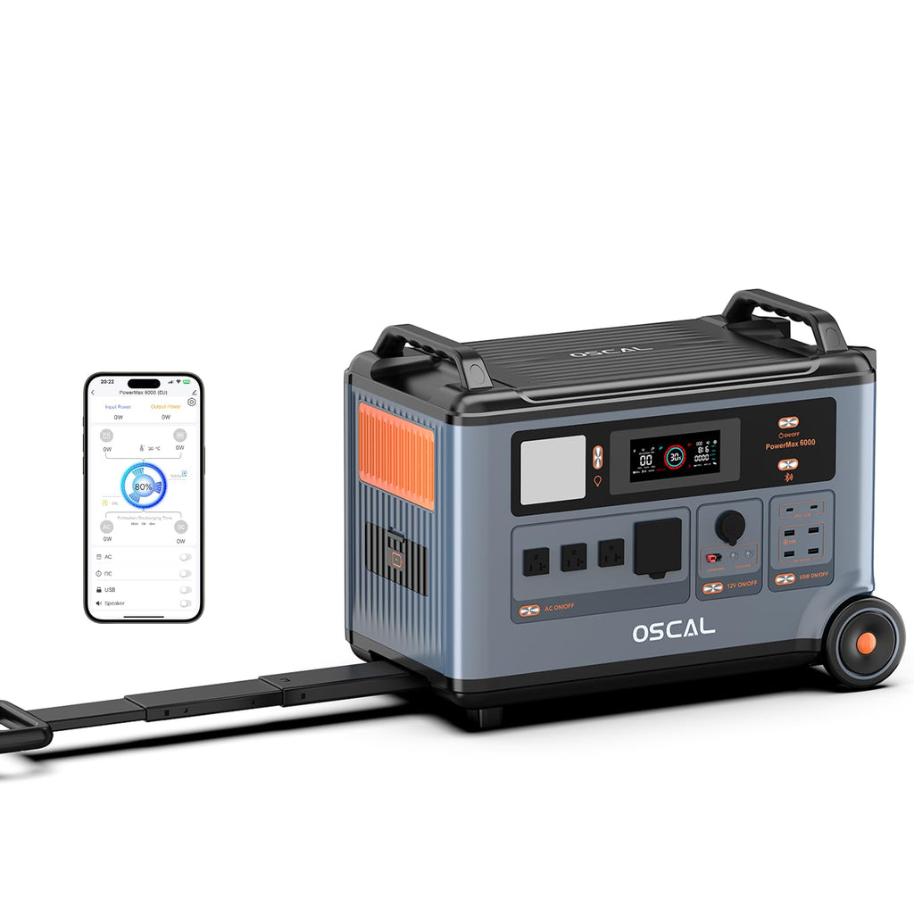 6000W Solar Generator with Expandable Portable Power Station