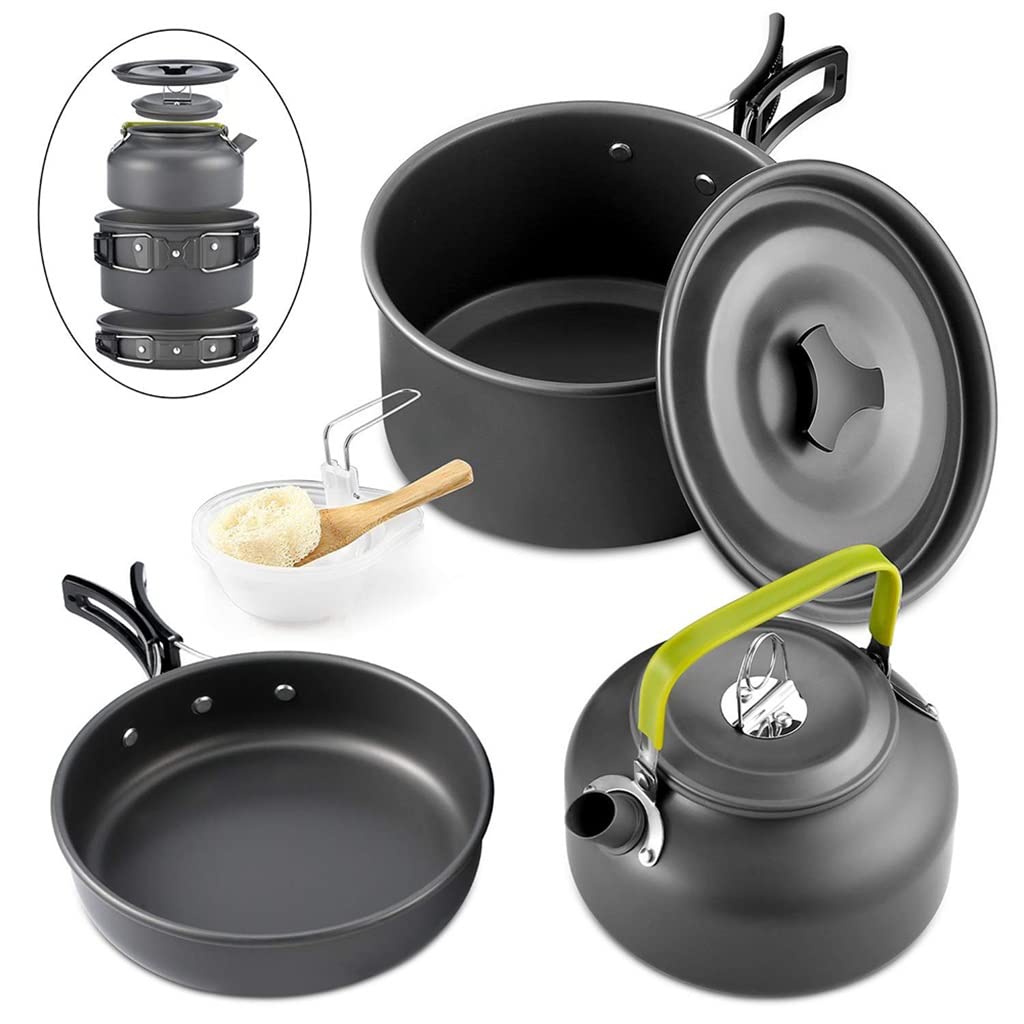 Foldable Camping Cookware Set with Utensils