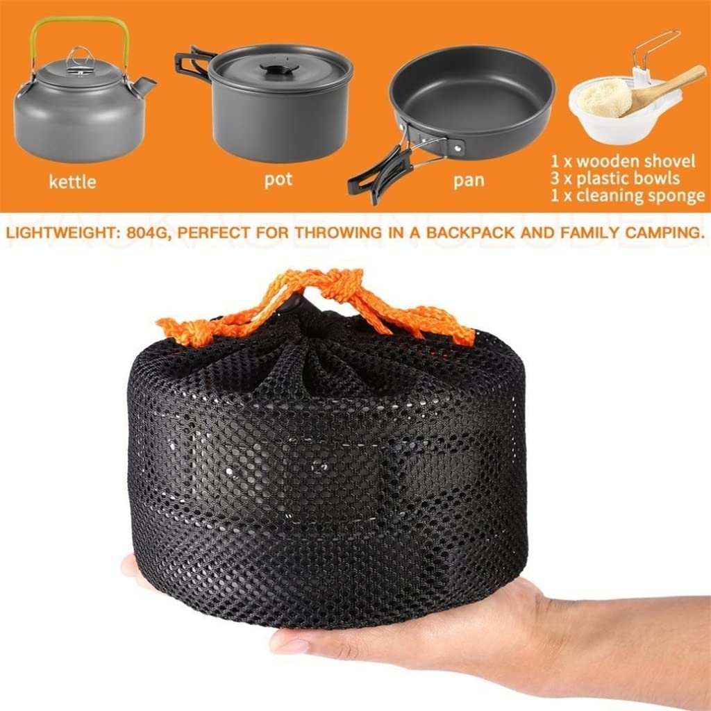 Foldable Camping Cookware Set with Utensils