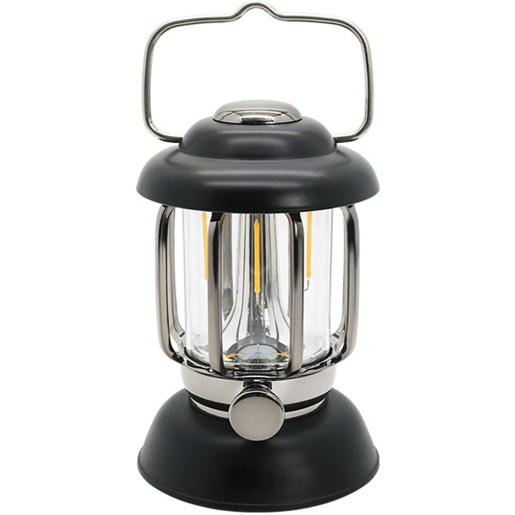 Vintage LED Camping Lantern with Adjustable Brightness