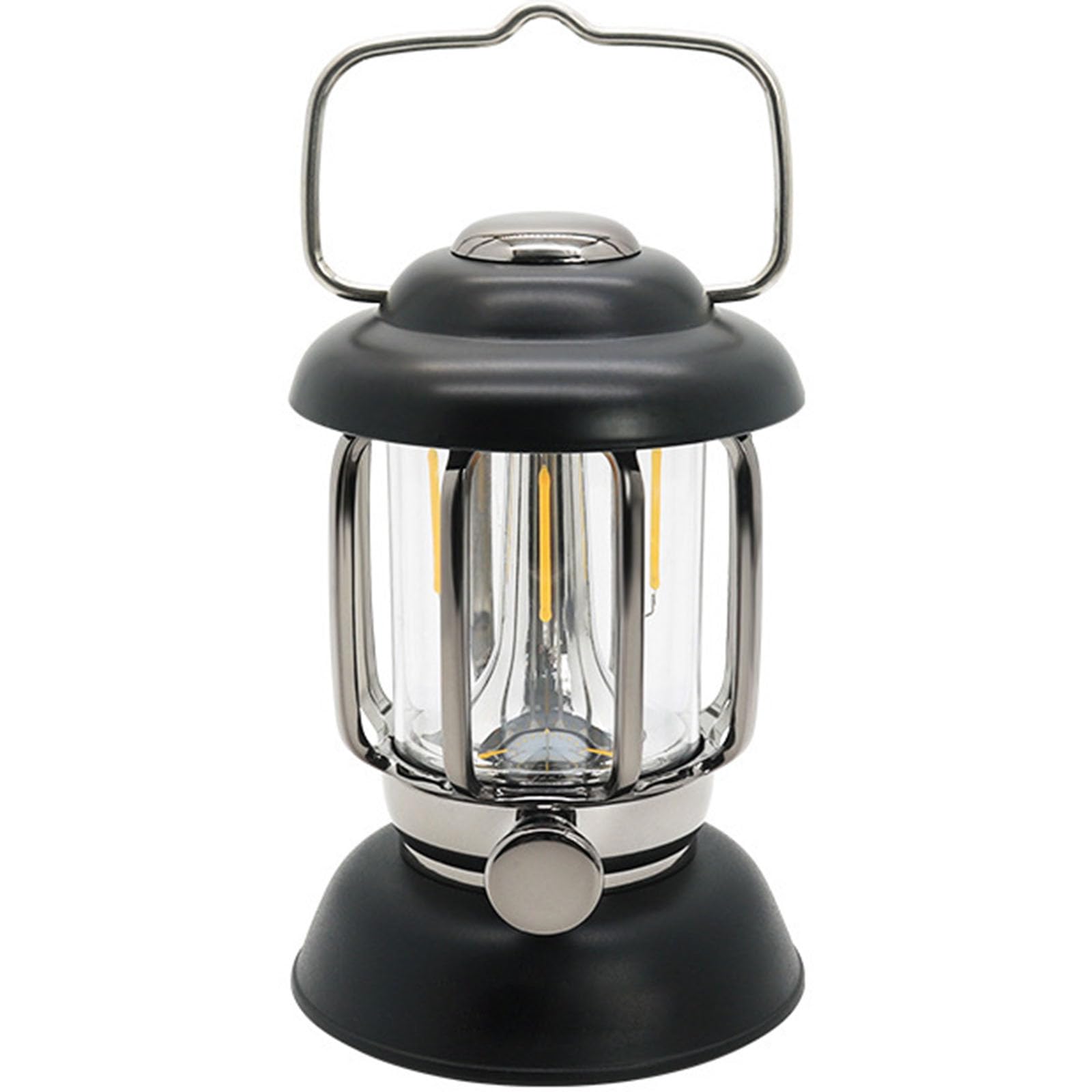 Vintage LED Camping Lantern with Adjustable Brightness