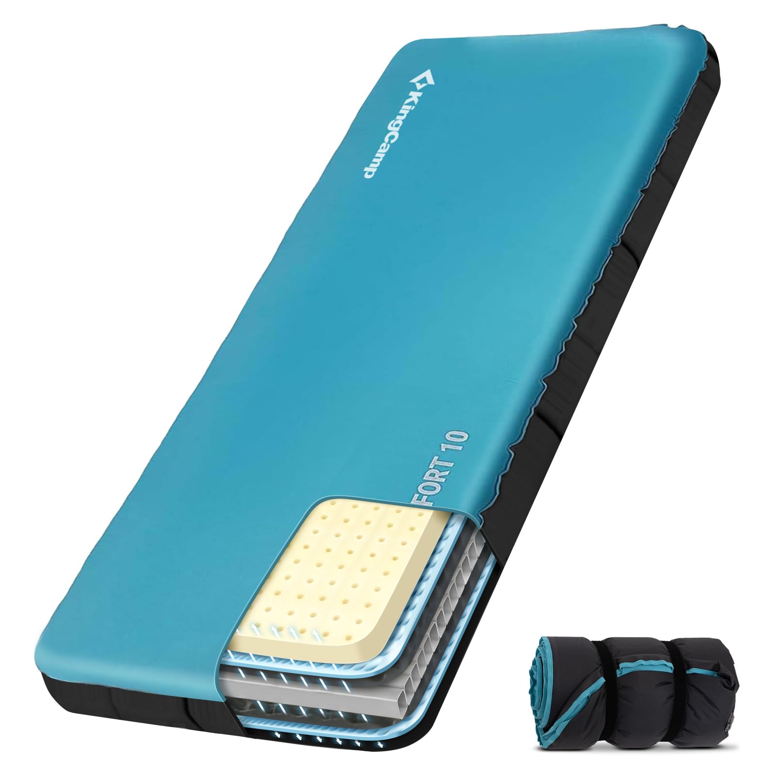 KingCamp Premium Camping Mattress with High R Value, Air & Foam