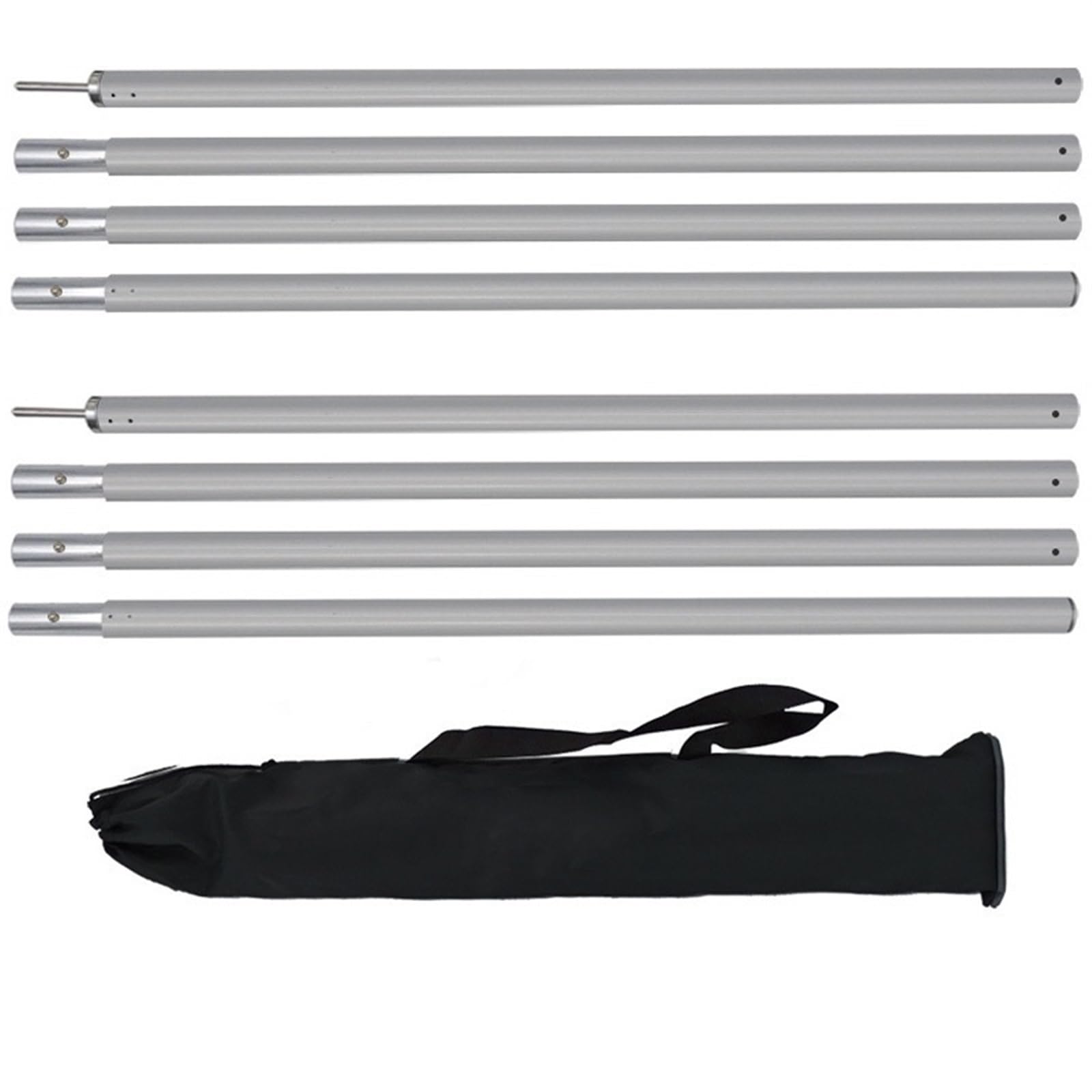 Adjustable Aluminum Tarp & Canopy Support Pole Kit