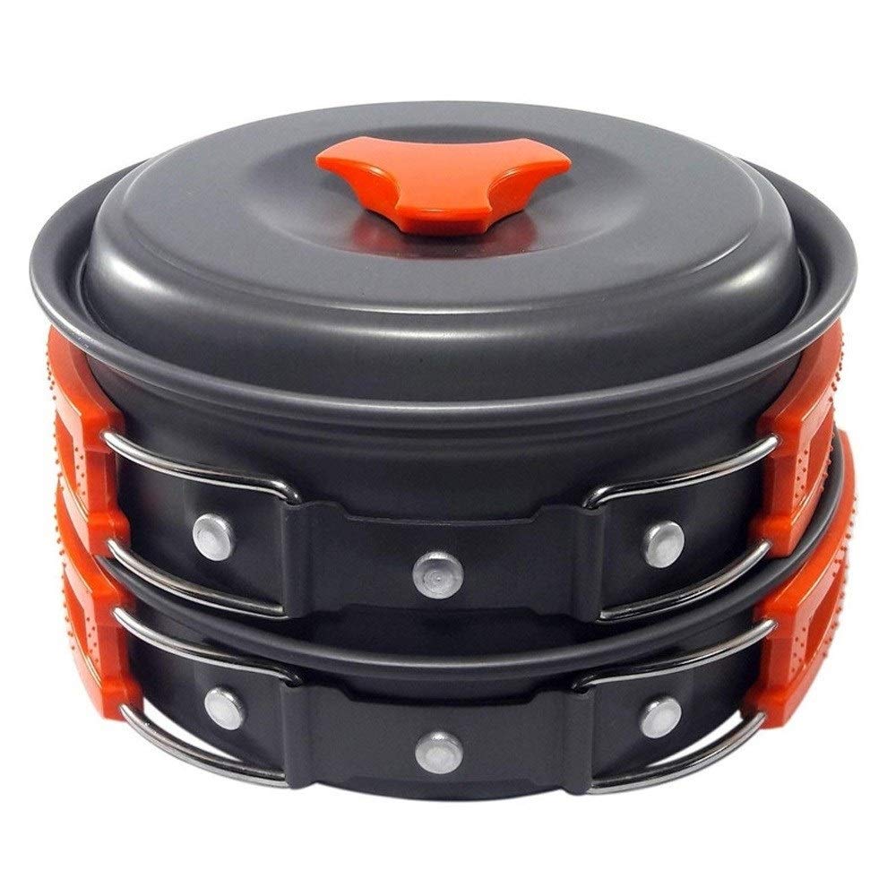 2-Person Camping Cookware Set with Storage Bag