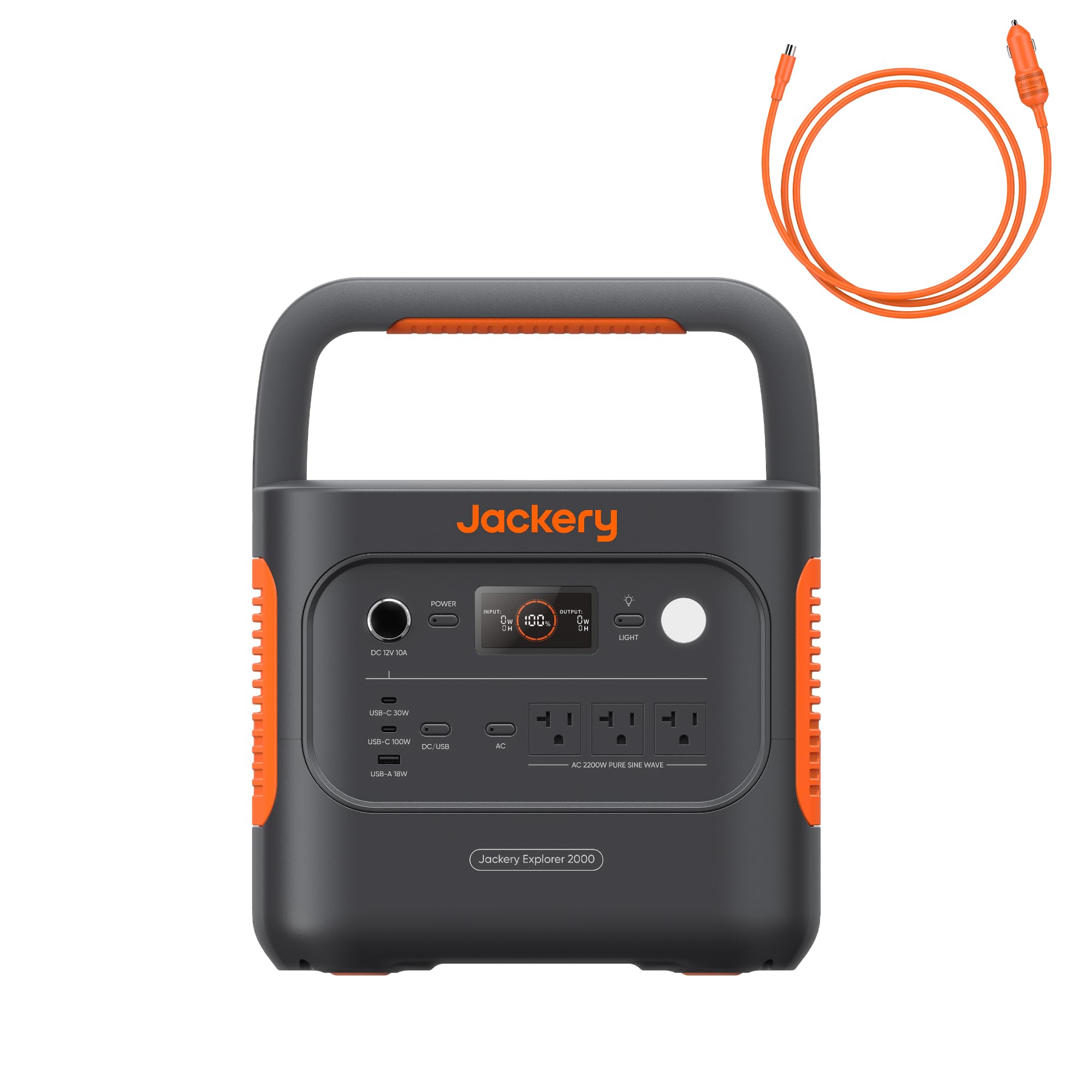 2042Wh Portable Power Station with LiFePO4 Battery & 2200W Output