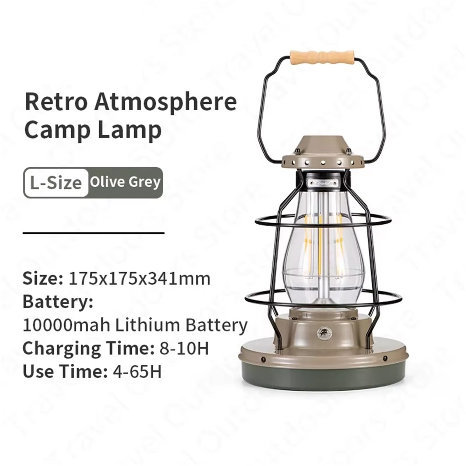 Retro Rechargeable LED Camping Lantern Waterproof Tent Light