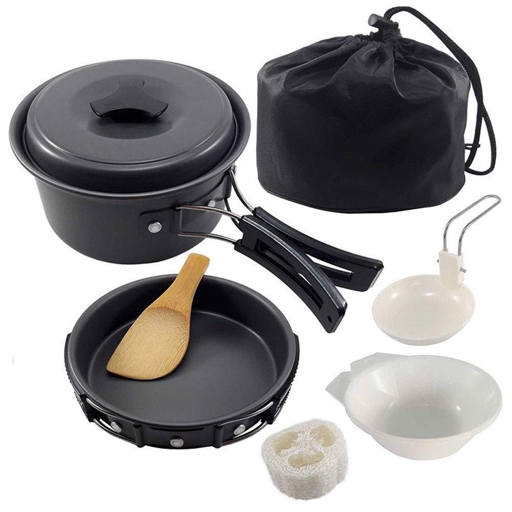 2-Person Camping Cookware Set with Storage Bag