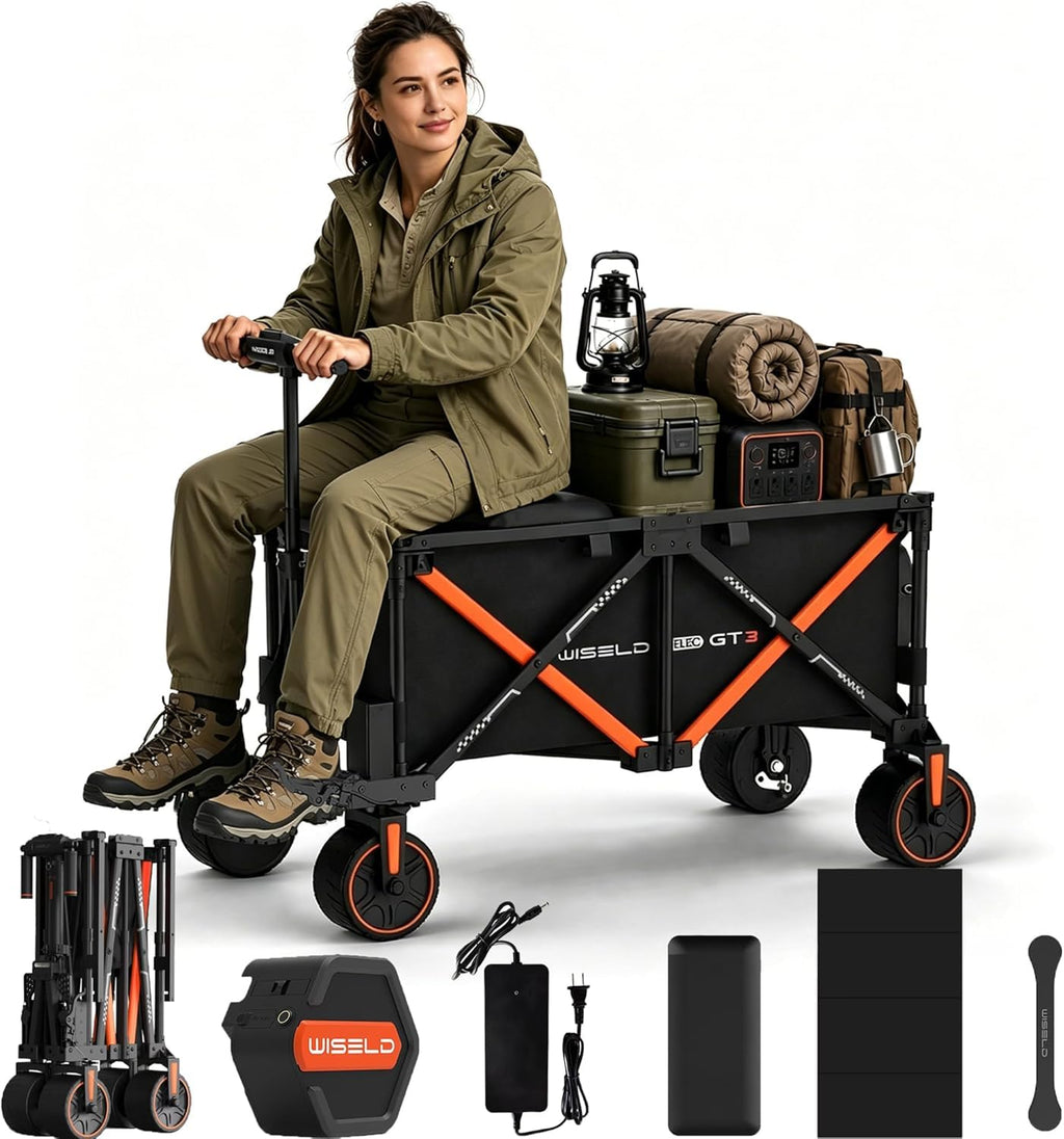 Heavy Duty Electric Wagon Cart with All-Terrain Wheels