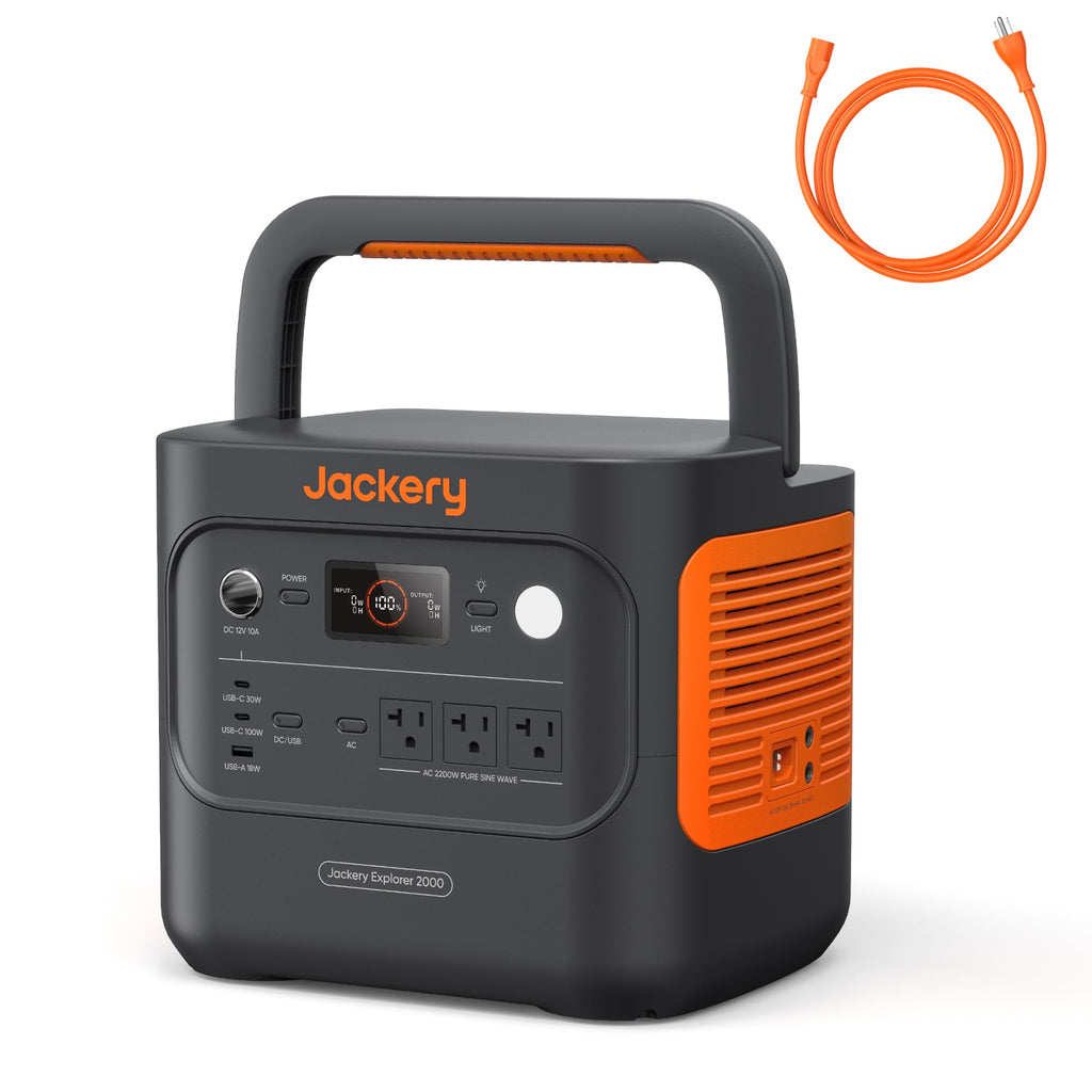 2042Wh Portable Power Station with LiFePO4 Battery & 2200W Output
