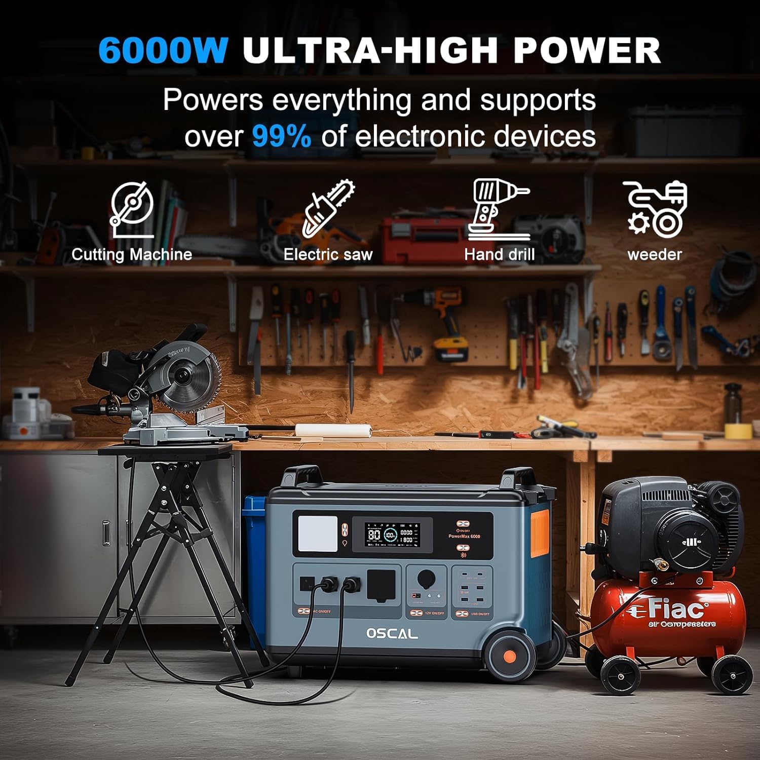 6000W Solar Generator with Expandable Portable Power Station