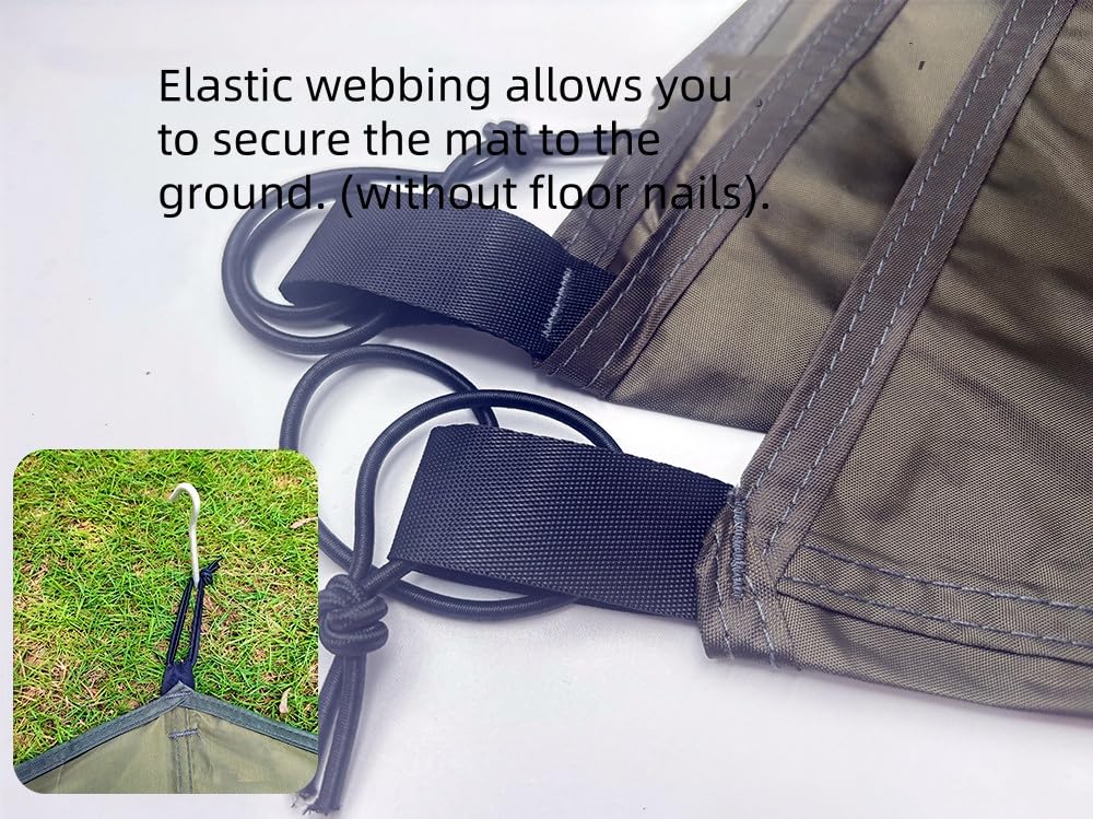 6-Person Waterproof Tipi Tent Footprint