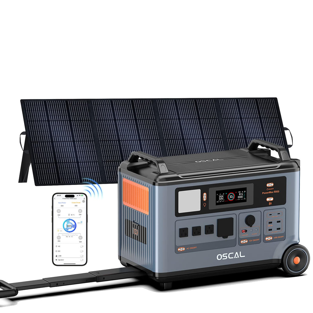 6000W Solar Generator with Expandable Portable Power Station