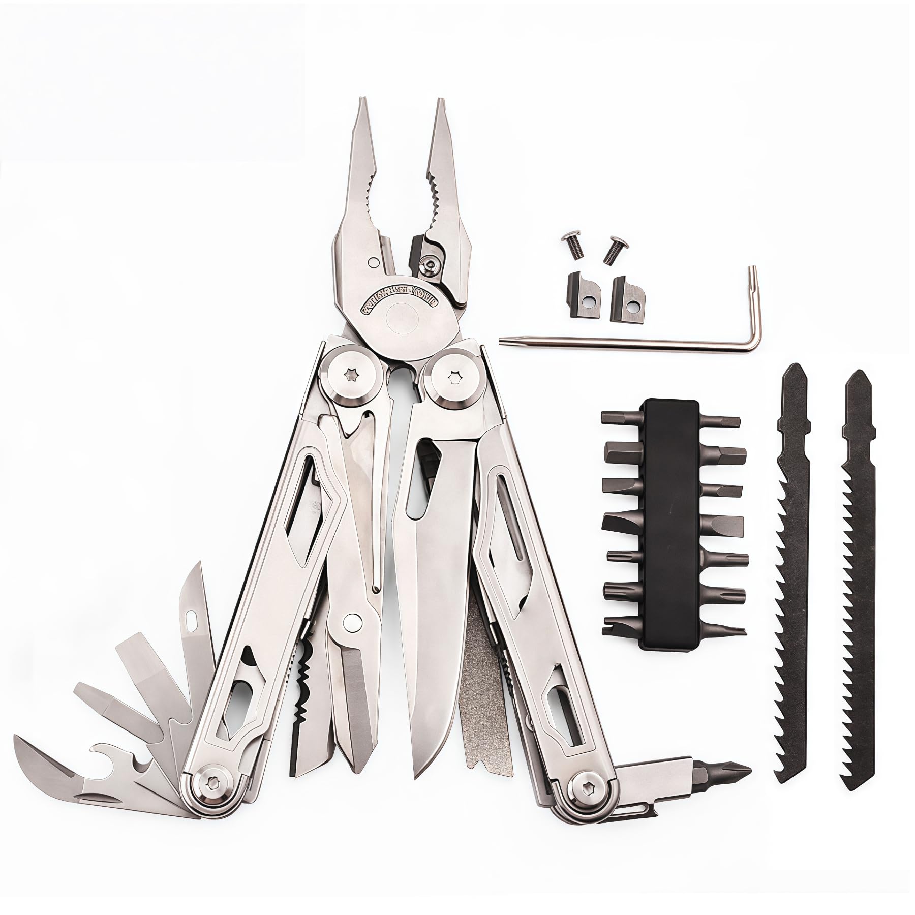 36-in-1 Stainless Steel Multitool Pliers with Accessories