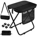 16-Inch Portable Folding Camping Stool with Pockets