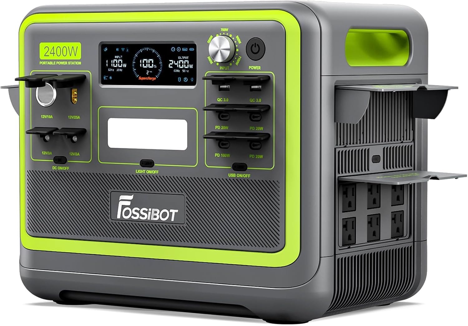 FOSSiBOT F2400 Portable Power Station GRREN BLACK