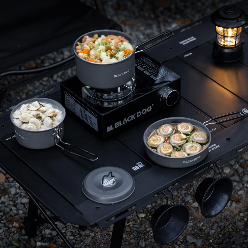 Blackdog 3-Piece Ultralight Camping Cookware Set, Nesting Pot & Pan Set