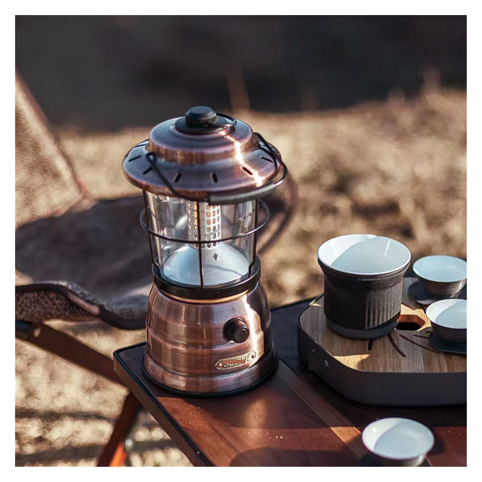Retro Rechargeable Waterproof Camping Lantern Light