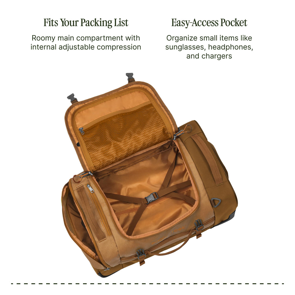 32-Inch Wheeled Duffel Bag with Backpack Straps