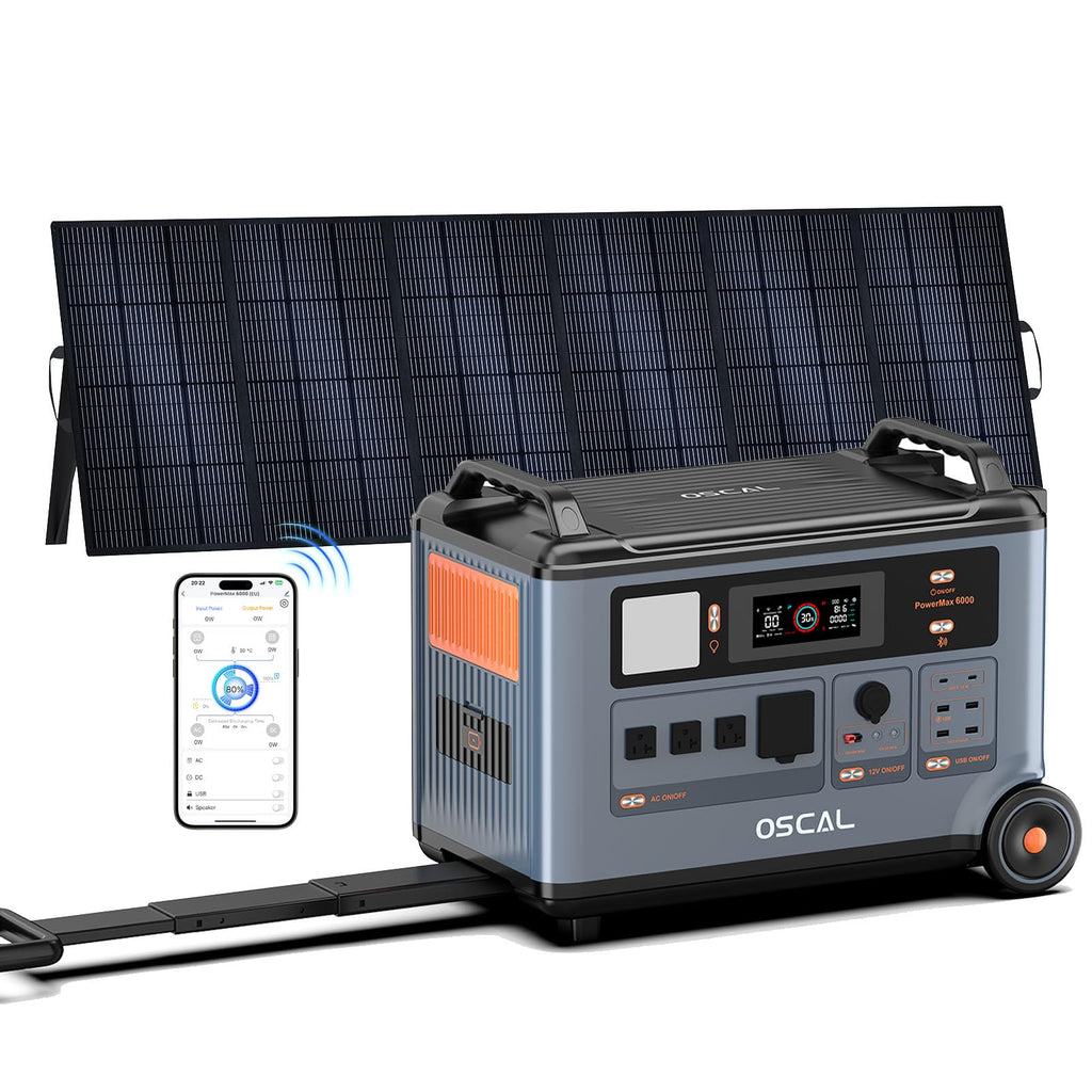 6000W Solar Generator with Expandable Portable Power Station