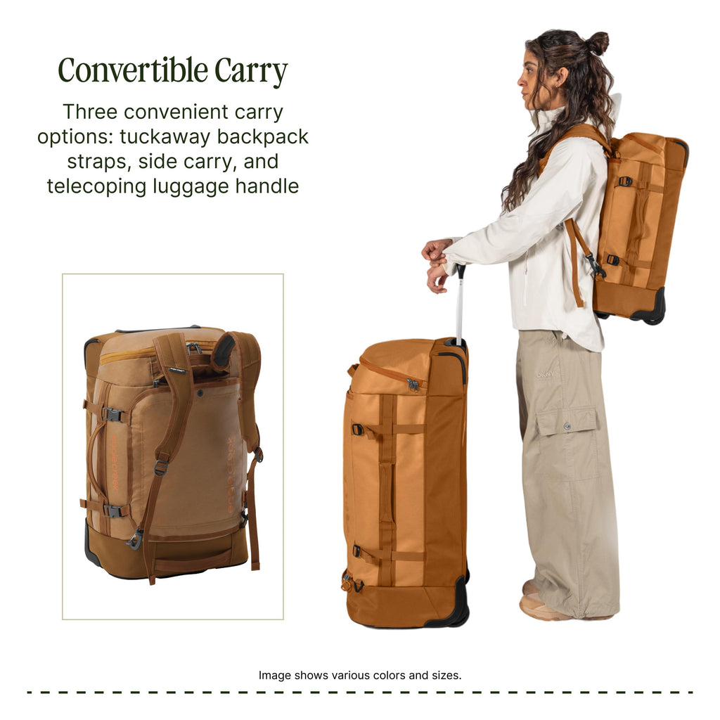 32-Inch Wheeled Duffel Bag with Backpack Straps