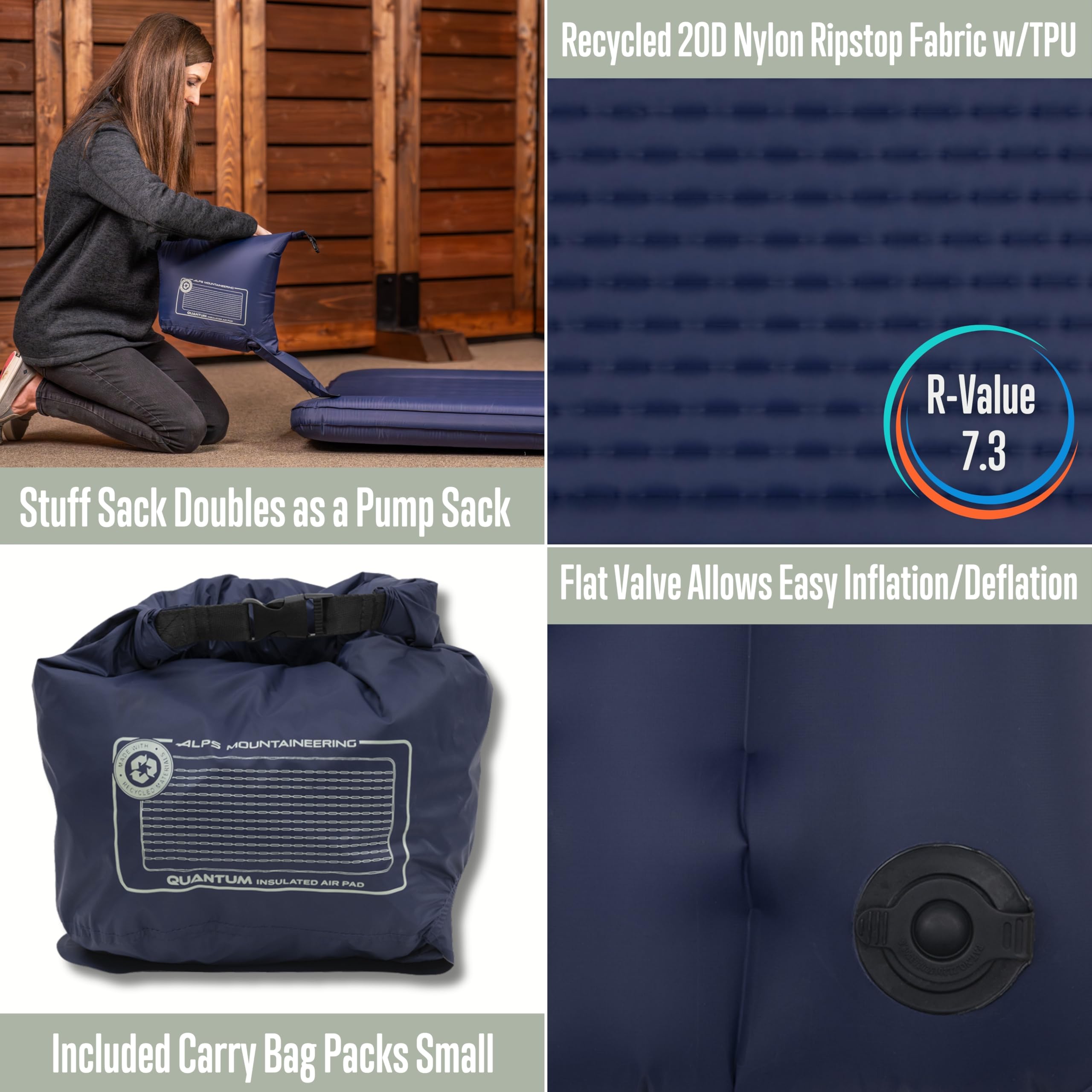 Insulated Camping Air Mattress with Pump Sack