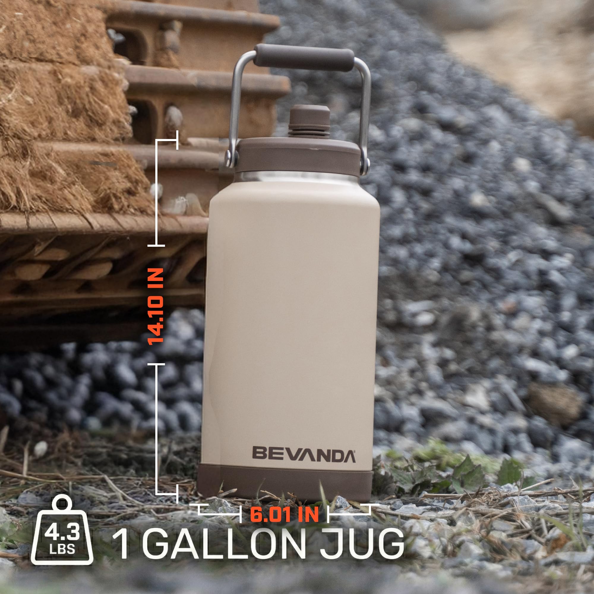 1 Gallon Stainless Steel Insulated Water Jug with Handle
