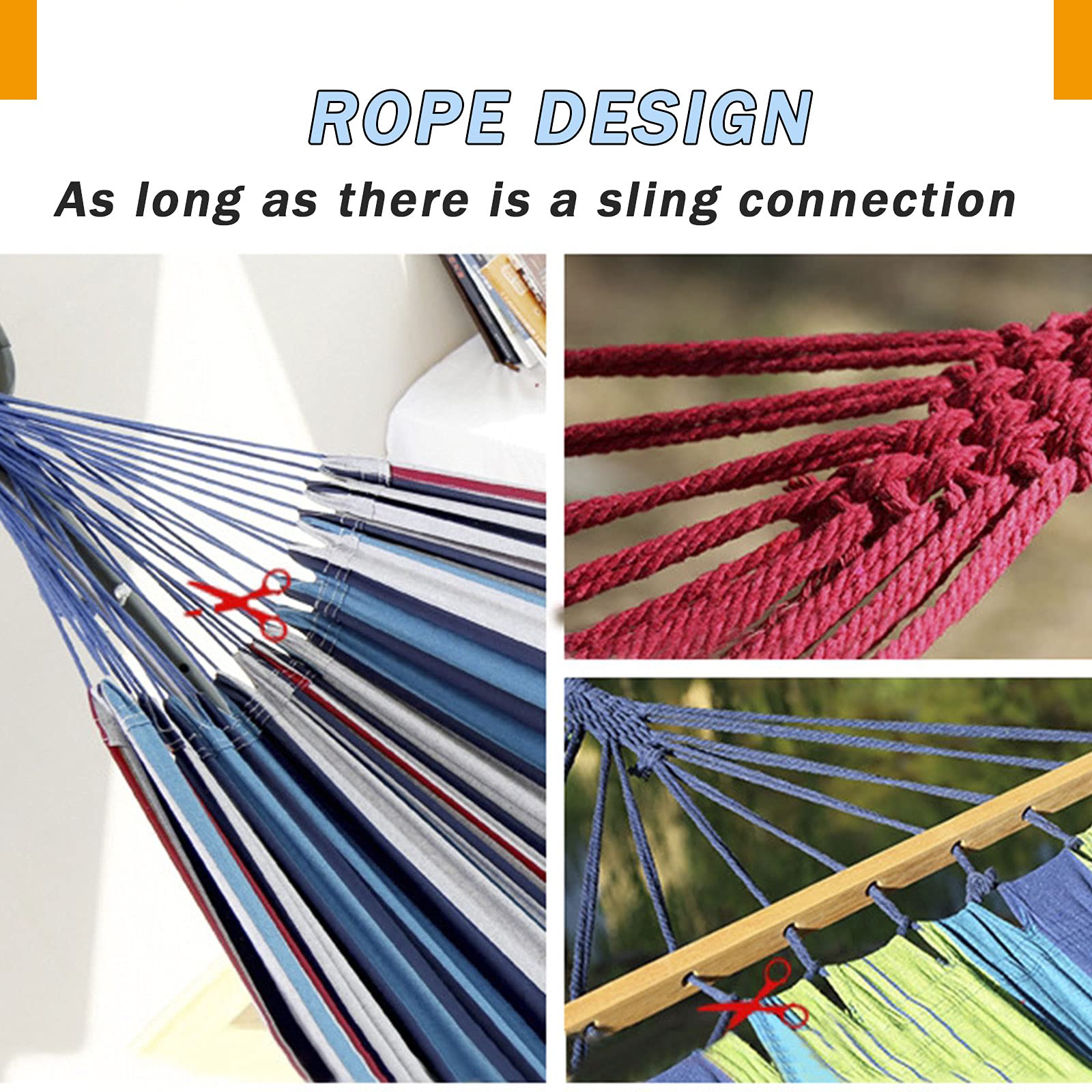Portable Canvas Hammock with Stand for Outdoor Camping
