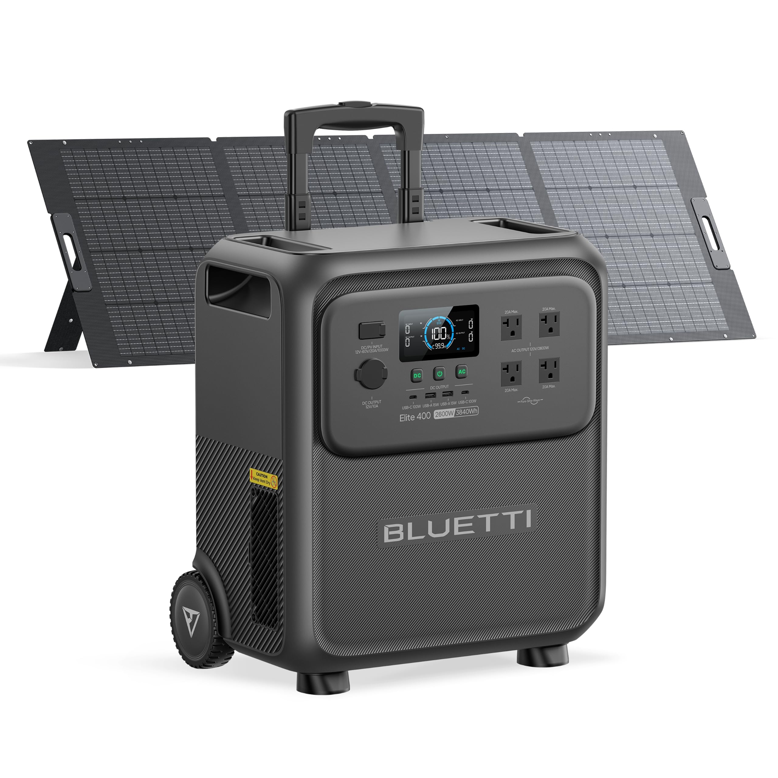 3840Wh Portable Power Station with LFP Battery & 2600W Output